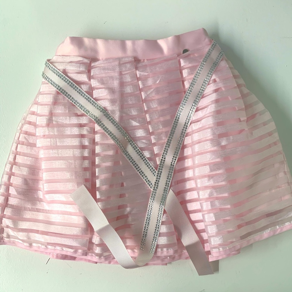 Miss Grant Pink Skirt with Sparkling Belt